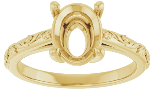 Sužadėtuvių Žiedas „Solitaire“ 14k yellow gold Oval 9mm x 7mm (3)