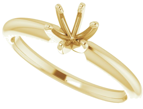 Sužadėtuvių Žiedas „Solitaire“ 14k yellow gold Round 5mm x 5.3mm (5)
