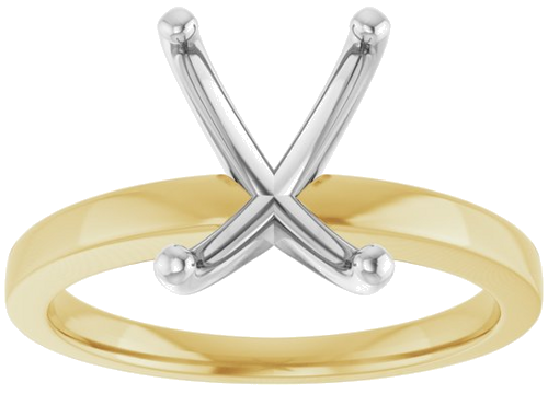 Sužadėtuvių Žiedas „Solitaire“ 585 Baltojo Ir Geltonojo Aukso Emerald 9mm x 7mm (3)