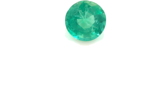 0.37 carat GREEN Round Smaragdas (1)