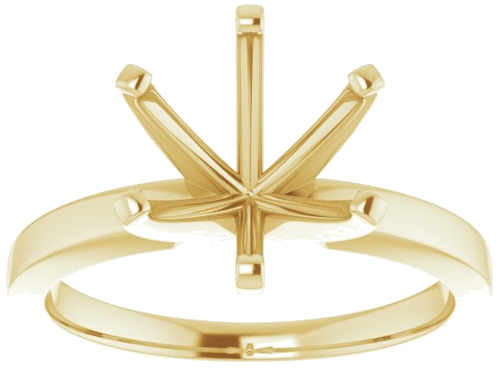 Sužadėtuvių Žiedas „Solitaire“ 10k yellow gold Round 9.4mm (3)