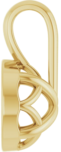 Pakabukas „Solitaire“ 14k yellow gold Round 6.5mm (3)