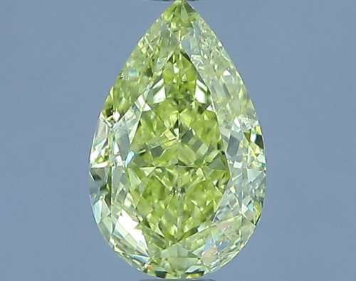 1.03 carat Fancy Intense Yellow-SI1 Natūralus Pear Deimantas (1)