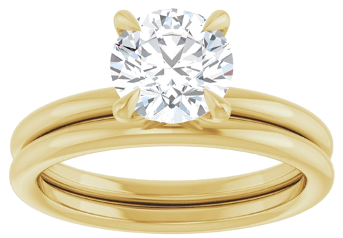 Sužadėtuvių Žiedas „Claw-Prong Solitaire“ 14k yellow gold Round 7mm (8)