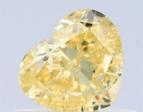 0.5 carat Fancy Yellow-VS1 Natūralus Heart Deimantas (1)