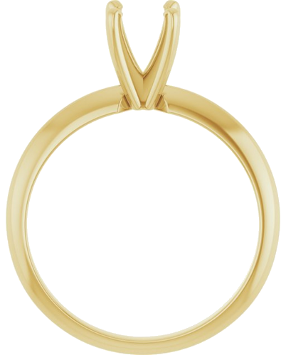 14K Yellow 5.7-6.0 mm Round 4-Prong Light Solitaire Ring Mounting (2)