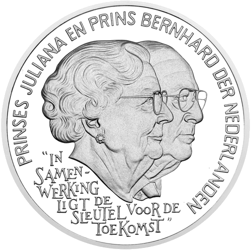 25 centi Karalienes mātes jubileja 1991 Nīderlande sudraba monēta (1)