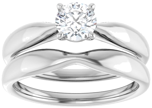 14K White  5.2 mm Round Solitaire Engagement Ring Mounting (8)