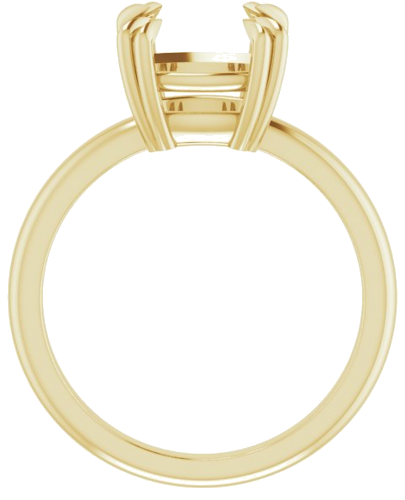 Sužadėtuvių Žiedas „Double Claw-Prong Solitaire“ 18k yellow gold Cushion 9mm (2)