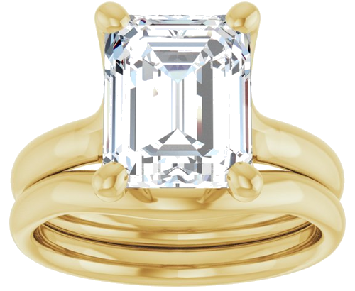Sužadėtuvių Žiedas „Solitaire“ 14k yellow gold Emerald 10mm x 8mm (8)