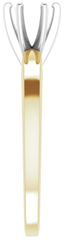 Sužadėtuvių Žiedas „Solitaire“ 585 Baltojo Ir Geltonojo Aukso Round 5mm x 5.3mm (4)