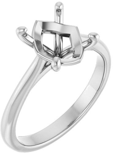 Sužadėtuvių Žiedas „Solitaire“ 950 Platinos Oval 10mm x 8mm (1)