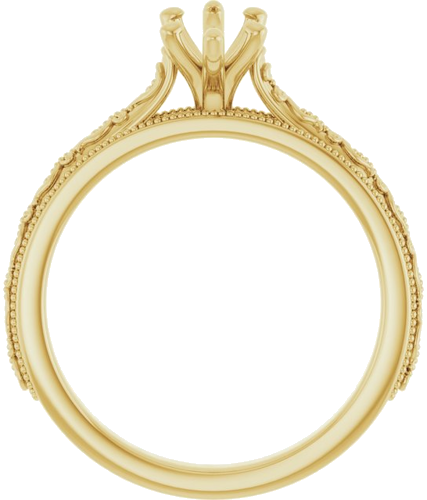 14K Yellow  10x5 mm Marquise Solitaire Engagement Ring Mounting (2)