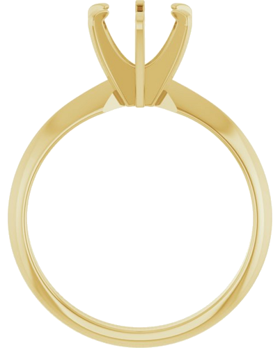 14K Yellow 7 mm Round Solitaire Engagement Ring Mounting (2)