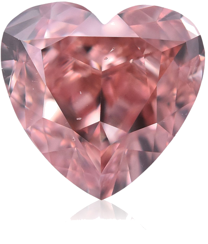 0.6 carat Fancy Intense Orangey Pink-VS2 Natūralus Heart Deimantas (1)