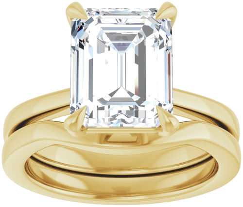 Sužadėtuvių Žiedas „Claw-Prong“ 14k yellow gold Emerald 10mm x 8mm (8)