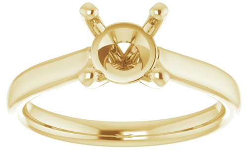 Sužadėtuvių Žiedas 18k yellow gold Round 7mm (3)
