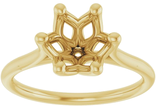 Sužadėtuvių Žiedas „Cathedral-Style Solitaire“ 14k yellow gold Round 8mm (3)