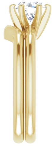 14K Yellow 6 mm Round Solitaire Engagement Ring Mounting (9)