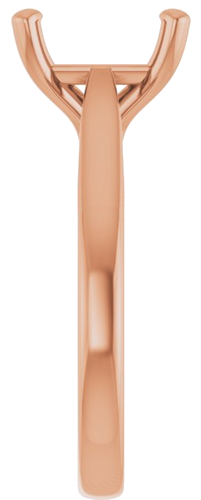 Sužadėtuvių Žiedas 14k rose gold Square 8mm (4)