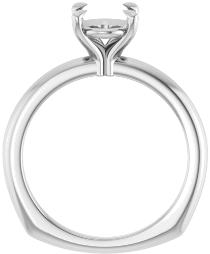 Sužadėtuvių Žiedas „Claw-Prong Euro Shank“ 14k white gold Oval 9mm x 7mm (2)