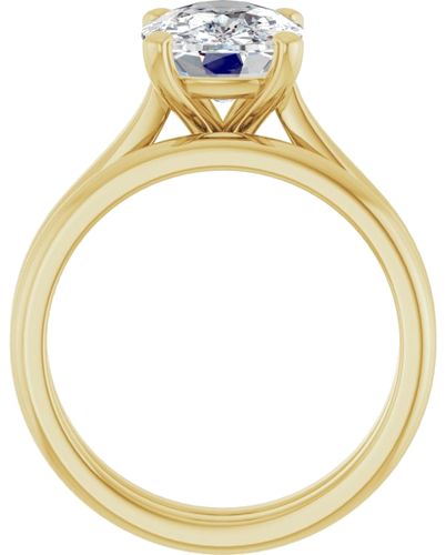 Sužadėtuvių Žiedas 10k yellow gold Elongated Cushion 10mm x 8mm (7)