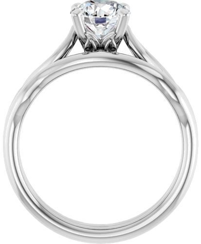 Sužadėtuvių Žiedas „Solitaire“ 585 Baltojo Aukso Round 6.5mm (7)