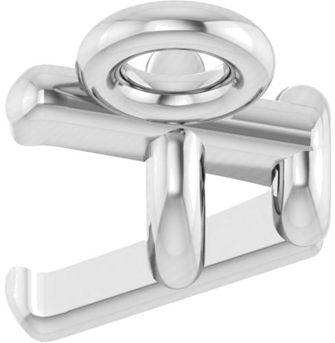 Pakabukas „Round 3-Prong“ 750 Baltojo Aukso Round 2.5mm (3)