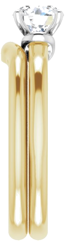 14K Yellow   White  5.8 mm Round Solitaire Engagement Ring Mounting (9)