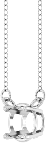 Pakabukas „Solitaire“ 14k white gold Round 6mm (2)