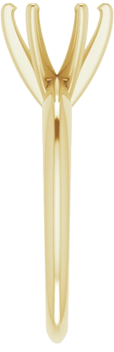 14K Yellow 7.3-7.7 mm Round 6-Prong Comfort-Fit Solitaire Ring Mounting (4)