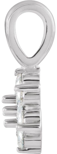 14K White 1.7 mm Round 1 8 CTW Natural Diamond Semi-Set Pendant (2)