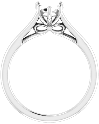 Sužadėtuvių Žiedas „Solitaire“ 585 Baltojo Aukso Pear Shape 8mm x 6mm (2)