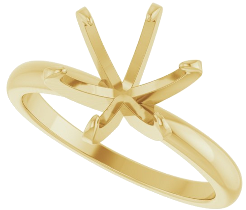 Sužadėtuvių Žiedas „Solitaire“ 14k yellow gold Round 9.5mm (5)