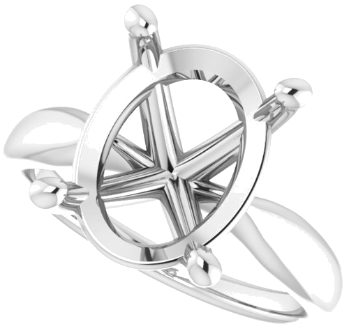 Sužadėtuvių Žiedas 14k white gold Oval 14mm x 10mm (5)