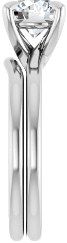 Sužadėtuvių Žiedas 14k white gold Round 7mm (9)