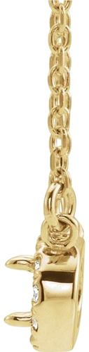 Pakabukas „French-Set Halo-Style“ 14k yellow gold Oval 7mm x 5mm (2)