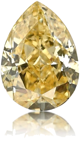0.4 carat Fancy Intense Yellow-SI1 Natūralus Pear Deimantas (1)