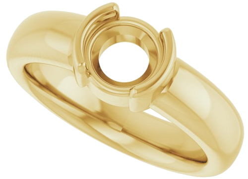 Sužadėtuvių Žiedas „Half-Bezel Solitaire“ 14k yellow gold Round 6.5mm (5)