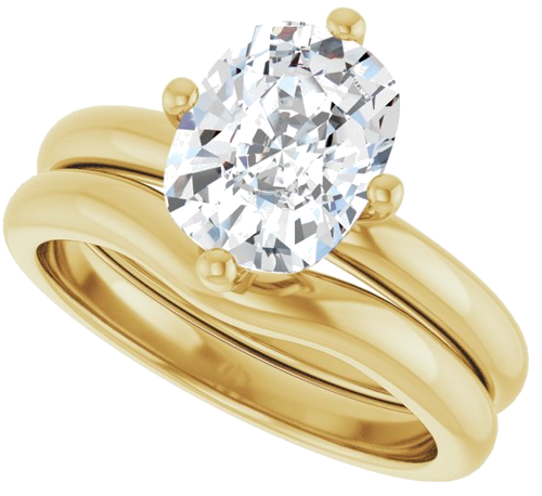 Sužadėtuvių Žiedas 14k yellow gold Elongated Cushion 9mm x 7mm (10)