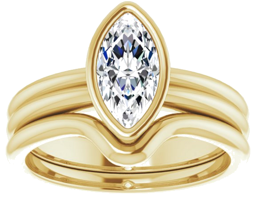 Sužadėtuvių Žiedas „Bezel-Set Solitaire“ 14k yellow gold Marquise 10mm x 5mm (8)