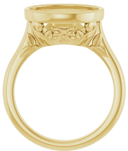 Sužadėtuvių Žiedas „Bezel-Set“ 14k yellow gold Oval 12mm x 10mm (2)