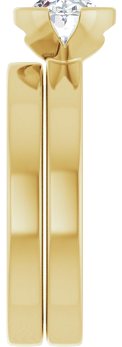 Sužadėtuvių Žiedas „Half-Bezel Solitaire“ 14k yellow gold Oval 8mm x 6mm (9)