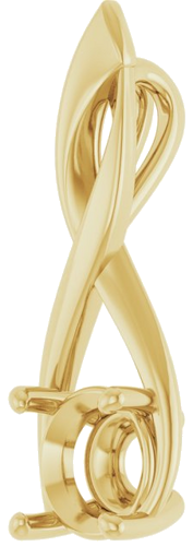 Pakabukas „Infinity-Inspired Solitaire“ 14k yellow gold Round 7mm (2)