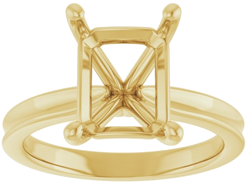Sužadėtuvių Žiedas 14k yellow gold Emerald 10mm x 8mm (3)