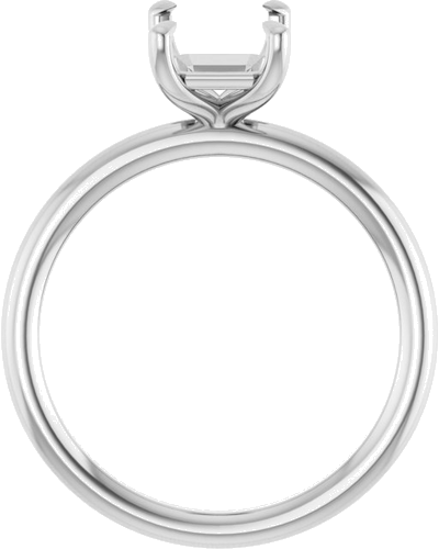 Sužadėtuvių Žiedas „Claw-Prong Solitaire“ 14k white gold Emerald 8mm x 6mm (2)