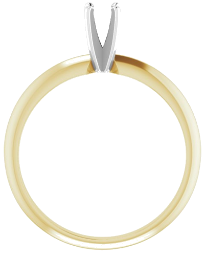 Sužadėtuvių Žiedas „Light Solitaire“ 585 Baltojo Ir Geltonojo Aukso Round 3.5mm x 3.9mm (2)