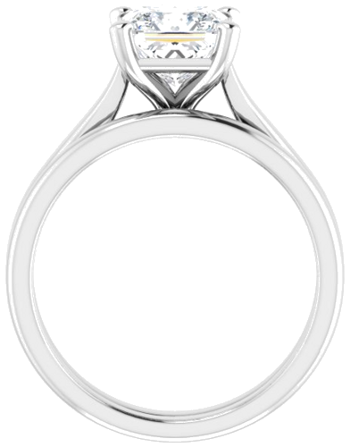 Sužadėtuvių Žiedas „Solitaire“ 950 Platinos Square 6.5mm (7)