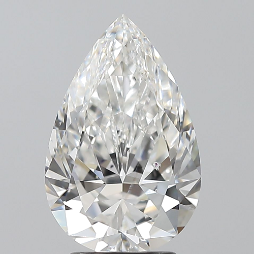 3.02 carat F-SI2 Natūralus Pear Deimantas (1)