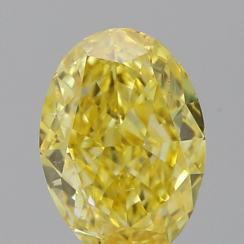 0.31 carat Fancy Vivid Yellow-SI1 Natūralus Oval Deimantas (1)